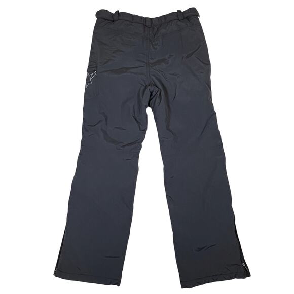 LL Bean Youth Girls Snow Ski pants Size 18 Insulated Black with Star Embroidery - Picture 2 of 9